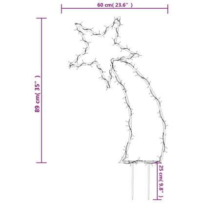 Joulukoristeita Ulkovalaistus Joulumeteori piikkillä 115 LEDiä 85 cm