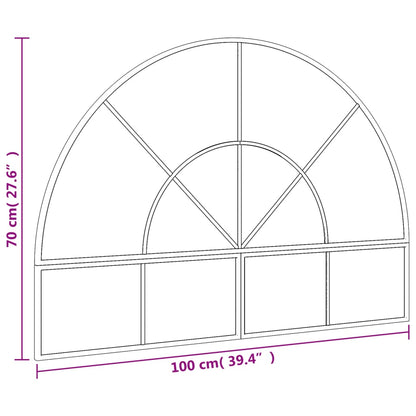 Seinäpeili musta 100x70 cm kaarimainen rauta