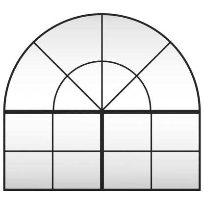 Seinäpeili musta 100x90 cm kaarimainen rauta