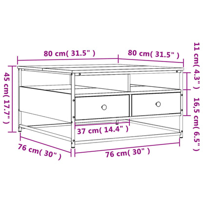 Soffbord svart 80x80x45 cm