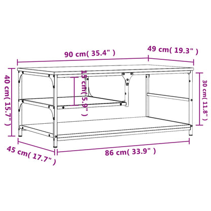 Soffbord brun ek 90x49x40 cm