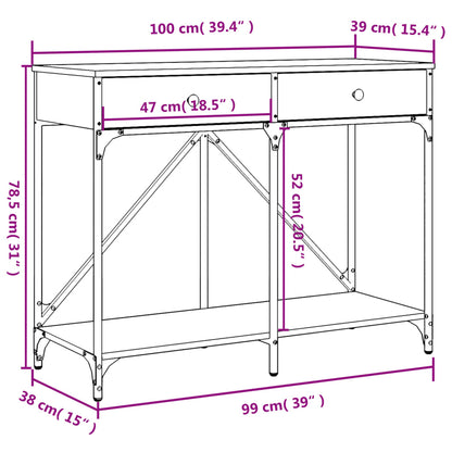 Avlastningsbord konsolbord svart 100x39x78,5 cm