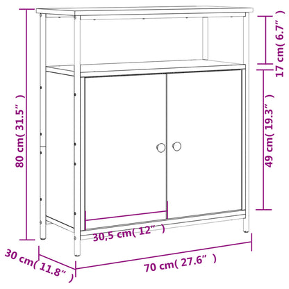 Skänk svart 70x30x80 cm