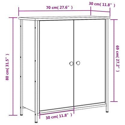 Skänk svart 70x30x80 cm