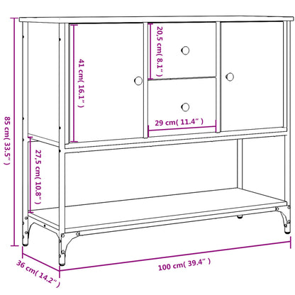 Skänk Sonoma ek 100x36x85 cm