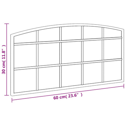 Seinäpeili musta 60x30 cm kaarimainen rauta