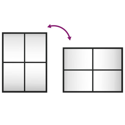 Seinäpeili musta 30x40 cm suorakaiteen muotoinen rauta