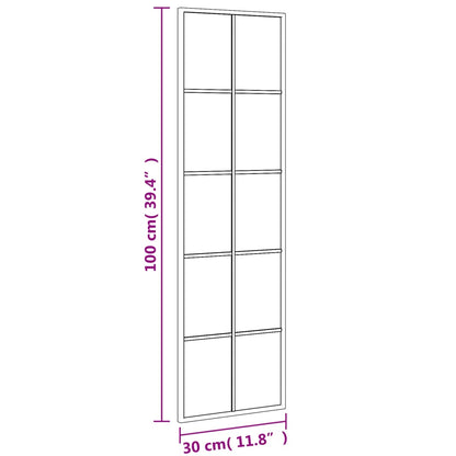 Seinäpeili musta 30x100 cm suorakaiteen muotoinen rauta