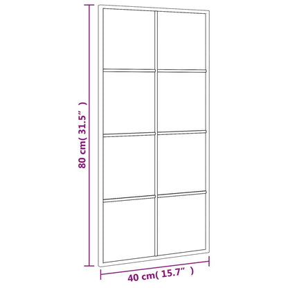 Seinäpeili musta 40x80 cm suorakaiteen muotoinen rauta