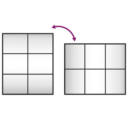 Seinäpeili musta 50x60 cm suorakaiteen muotoinen rauta