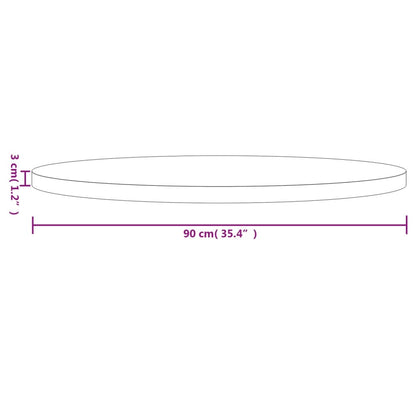 Bordsskiva massiv furu rund natur Ø90x3 cm