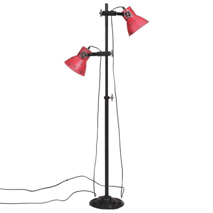 Golvlampa 25 W nött röd 25x25x90/160 cm E27