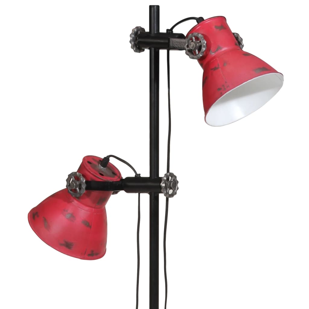 Golvlampa 25 W nött röd 25x25x90/160 cm E27