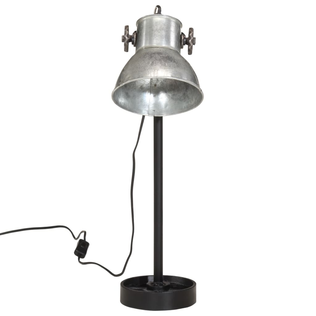 Bordslampa Skrivbordslampa 25W vintage silver 15x15x55 cm E27