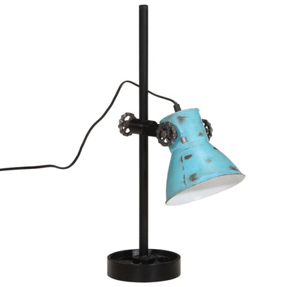 Bordslampa Skrivbordslampa 25 W nött blå 15x15x55 cm E27