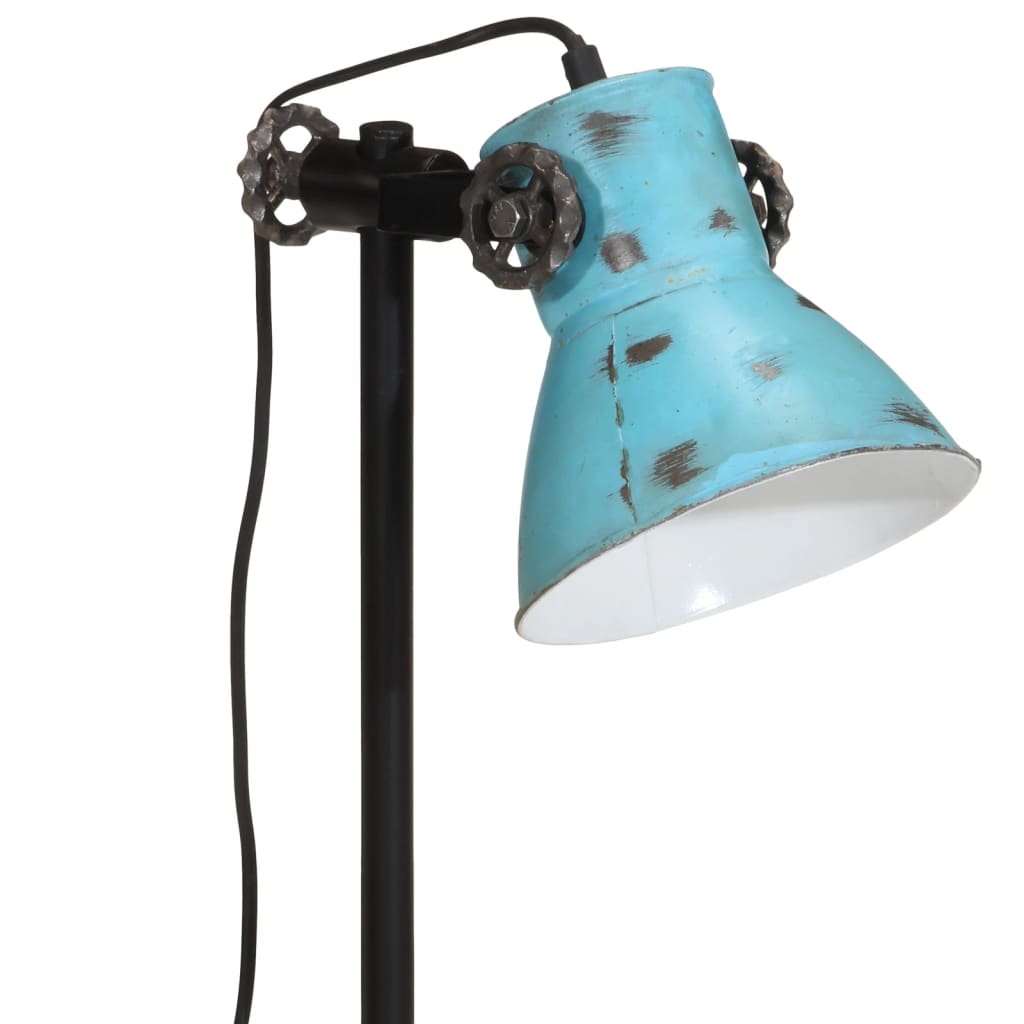 Bordslampa Skrivbordslampa 25 W nött blå 15x15x55 cm E27