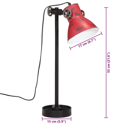 Bordslampa Skrivbordslampa 25 W nött röd 15x15x55 cm E27