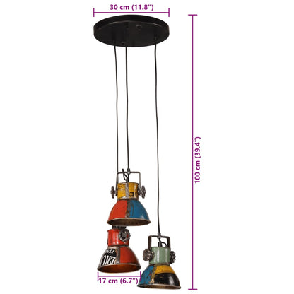 Taklampa Hänglampa 25 W flerfärgad 30x30x100 cm E27