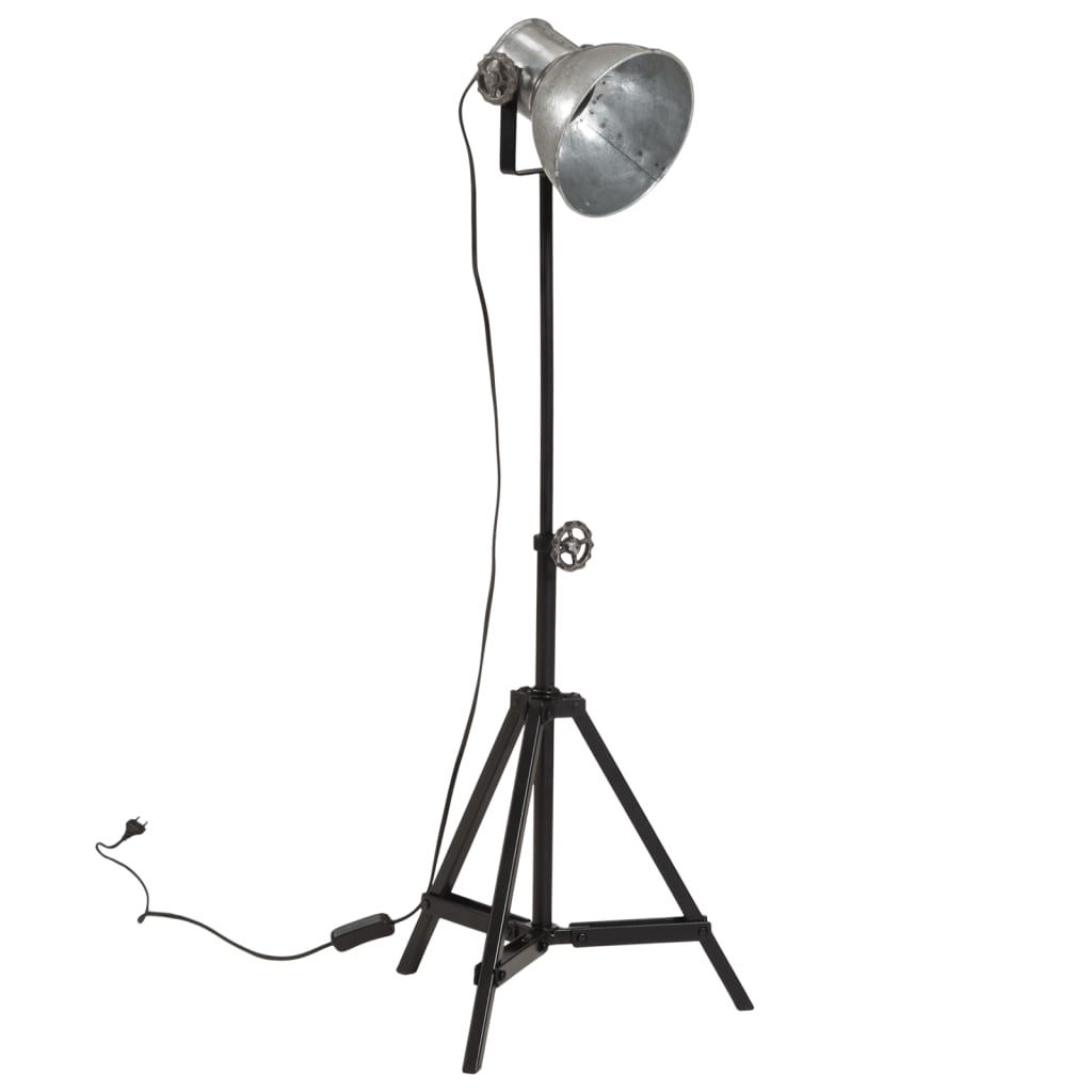 Golvlampa 25 W vintage silver 35x35x65/95 cm E27