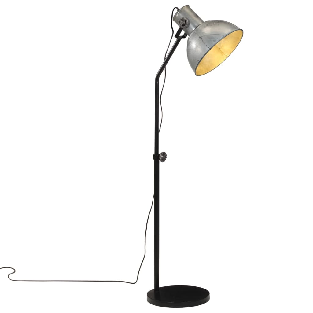 Golvlampa 25 W vintage silver 30x30x90-150 cm E27