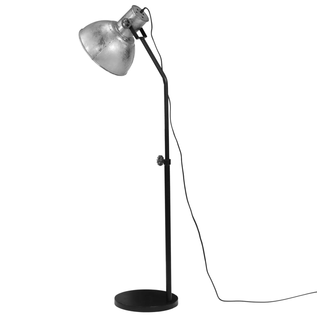 Golvlampa 25 W vintage silver 30x30x90-150 cm E27