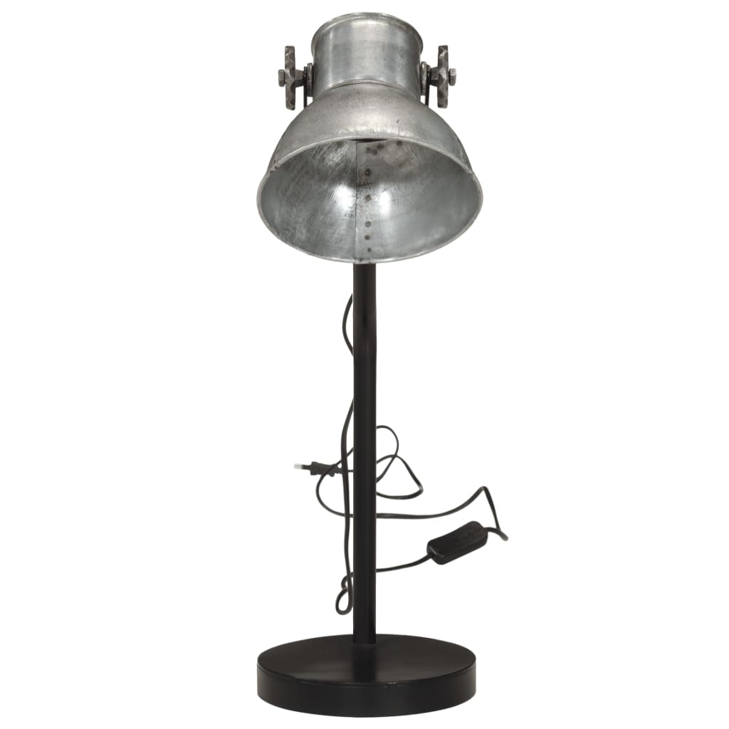 Bordslampa Skrivbordslampa 25 W vintage silver 17x17x60 cm E27