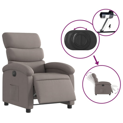 Electric Massage nojatuoli Recliner taupe kangasta