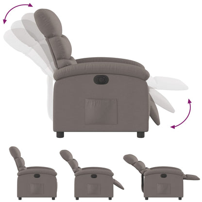 Electric Massage nojatuoli Recliner taupe kangasta