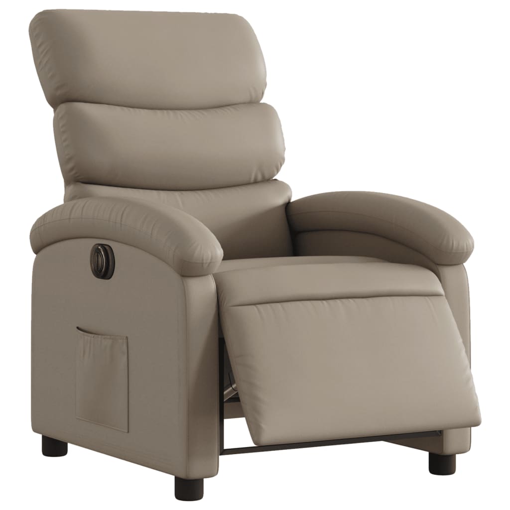 Elektrisk Massagefåtölj cappuccino Recliner konstläder