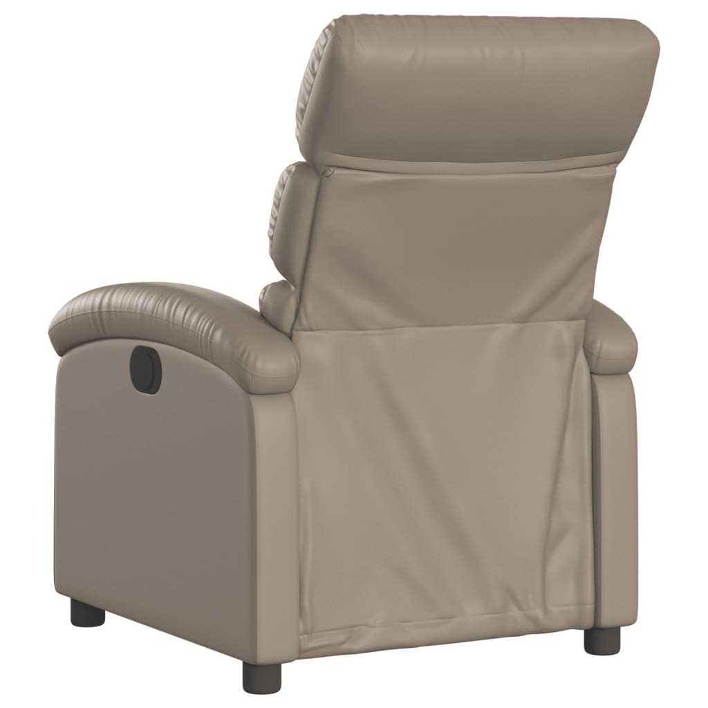 Elektrisk Massagefåtölj cappuccino Recliner konstläder