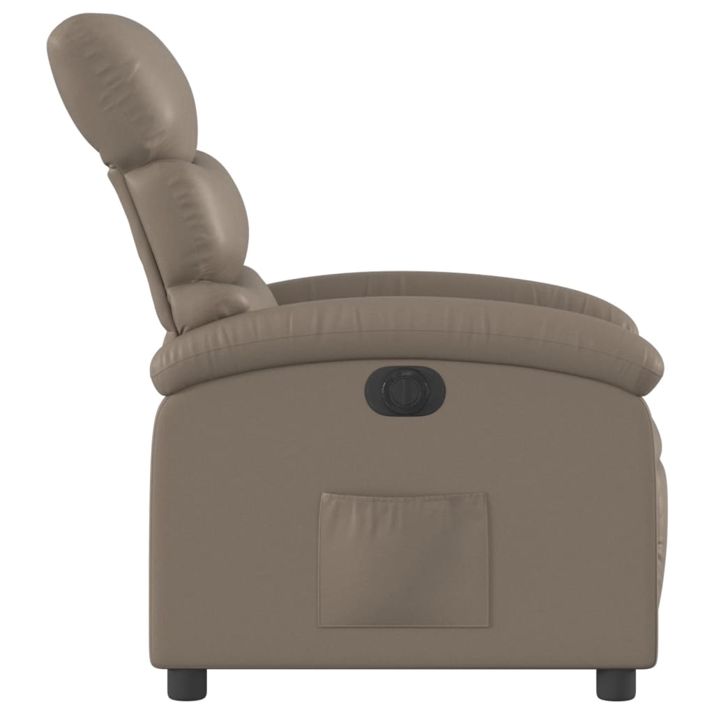 Elektrisk Massagefåtölj cappuccino Recliner konstläder