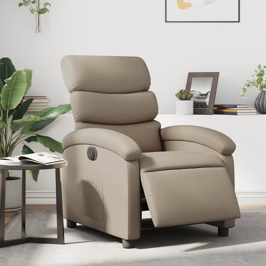 Elektrisk Massagefåtölj cappuccino Recliner konstläder