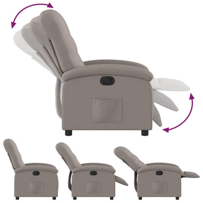 Electric Massage nojatuoli Recliner taupe kangasta