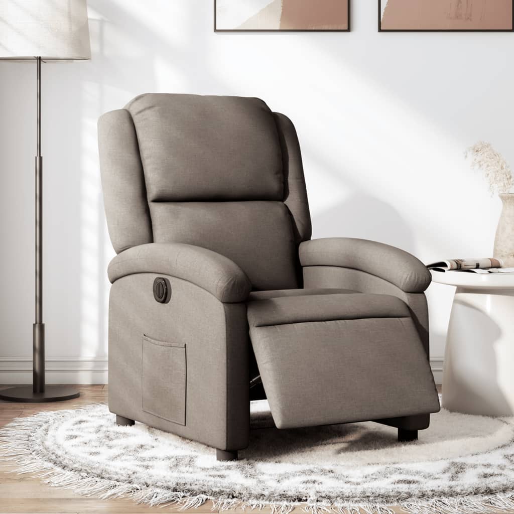 Electric Massage nojatuoli Recliner taupe kangasta