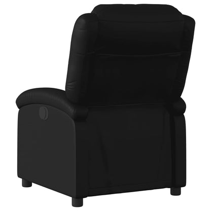 Elektrisk Massagefåtölj svart Recliner konstläder