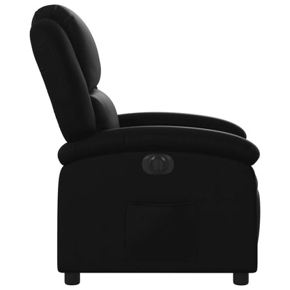 Elektrisk Massagefåtölj svart Recliner konstläder