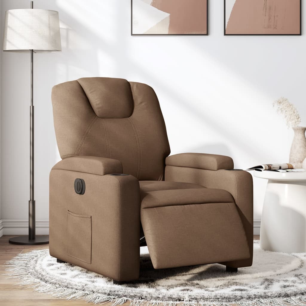 Electric Massage nojatuoli Recliner Ruskea kangas