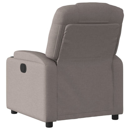 Elektrisk Massagefåtölj taupe Recliner tyg