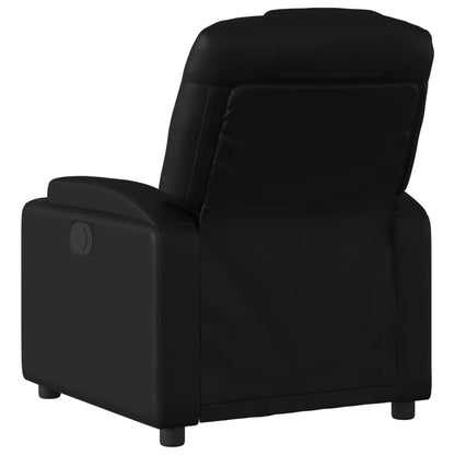 Elektrisk Massagefåtölj svart Recliner konstläder