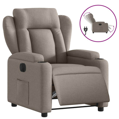 Electric Massage nojatuoli Recliner taupe kangasta