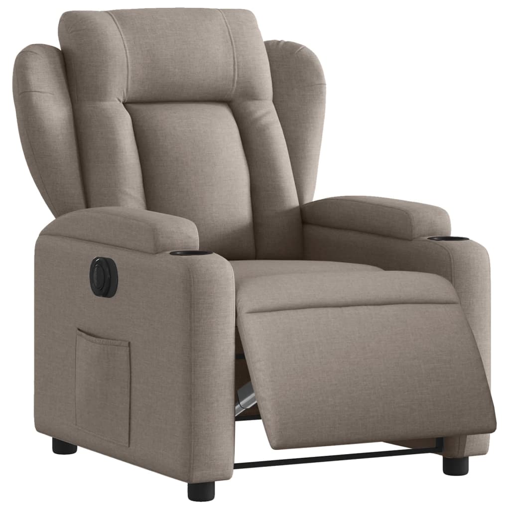 Electric Massage nojatuoli Recliner taupe kangasta