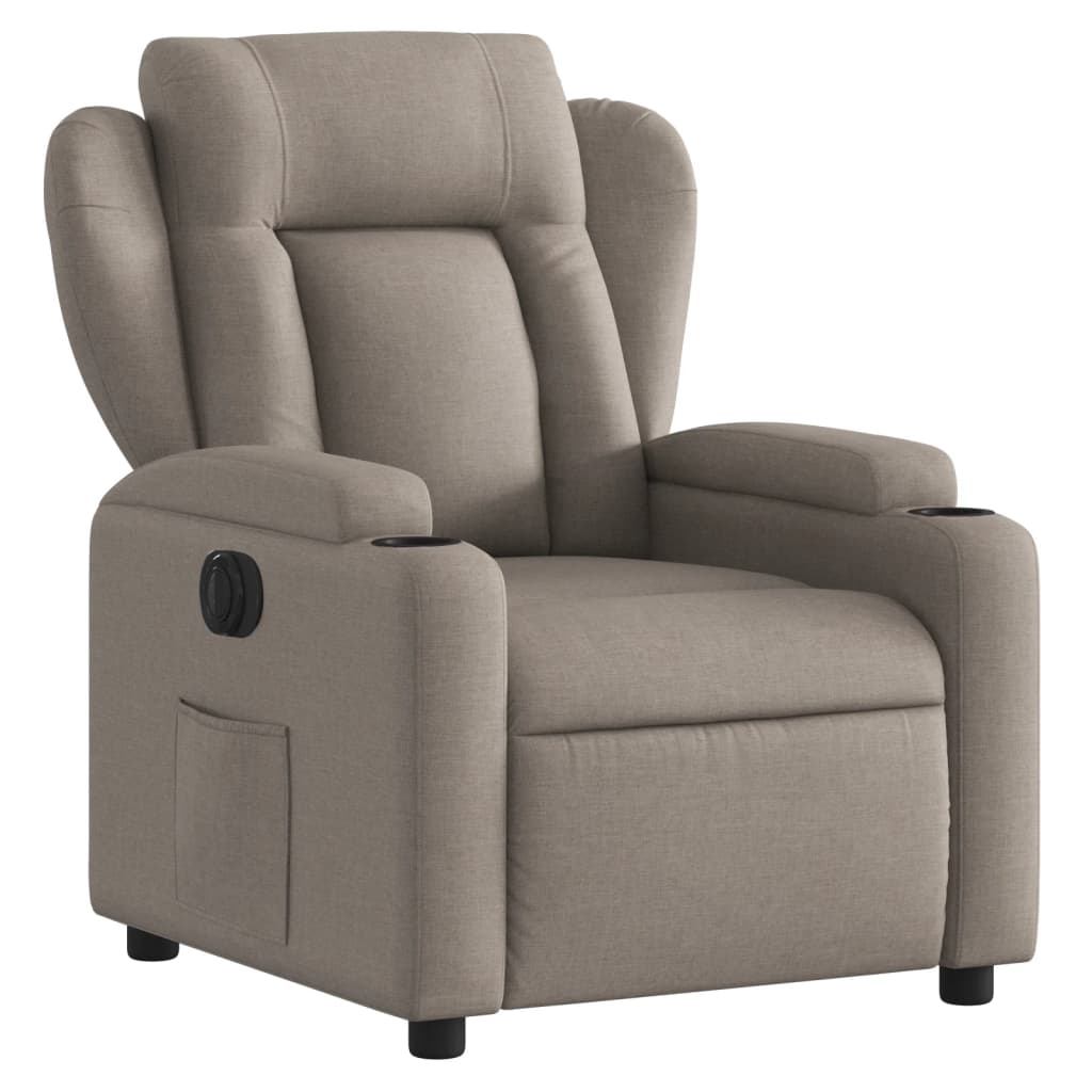 Electric Massage nojatuoli Recliner taupe kangasta