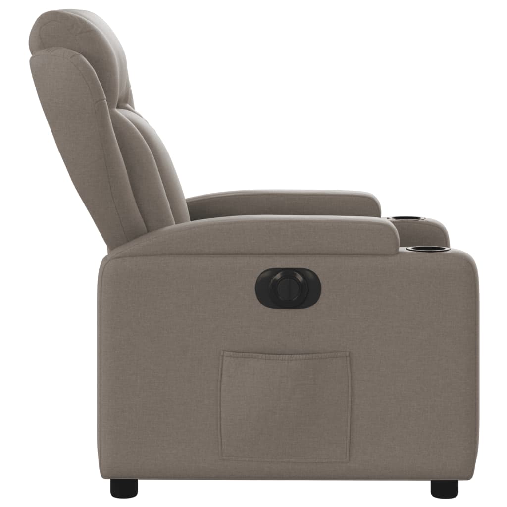 Electric Massage nojatuoli Recliner taupe kangasta