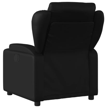 Elektrisk Massagefåtölj svart Recliner konstläder