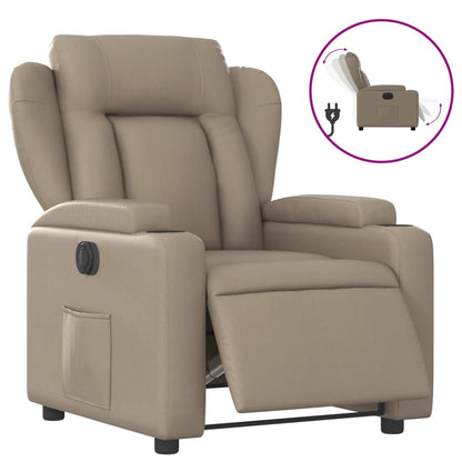 Elektrisk Massagefåtölj cappuccino Recliner konstläder