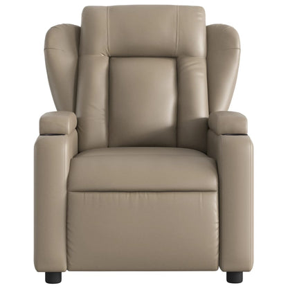 Elektrisk Massagefåtölj cappuccino Recliner konstläder