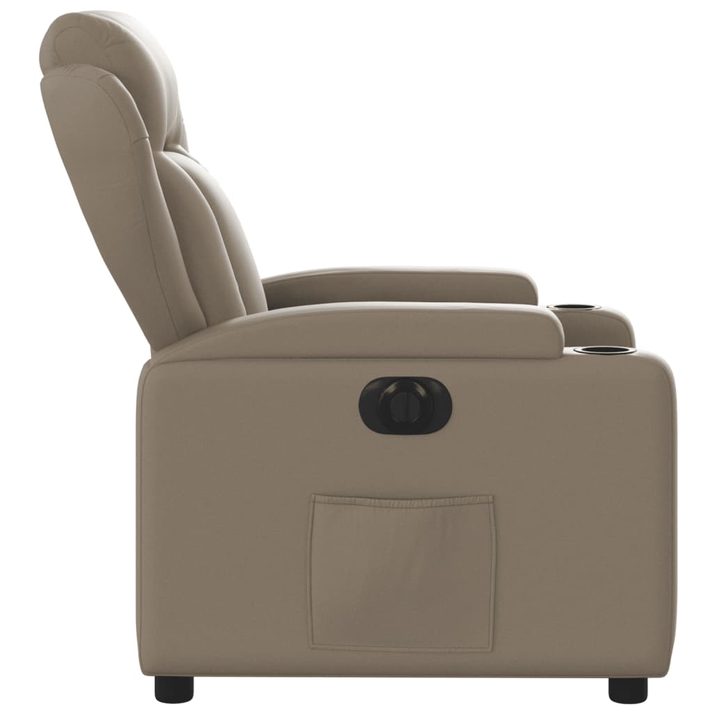 Elektrisk Massagefåtölj cappuccino Recliner konstläder