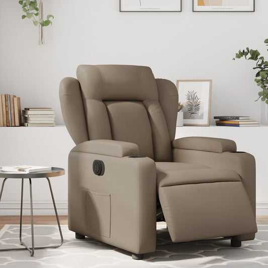 Elektrisk Massagefåtölj cappuccino Recliner konstläder