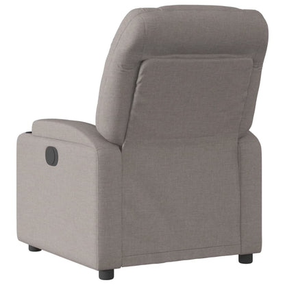 Elektrisk Massagefåtölj taupe Recliner tyg