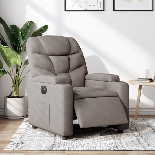 Electric Massage nojatuoli Recliner taupe kangasta